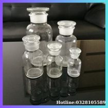 Chai thủy tinh miệng rộng nút mài 30ml/60ml/125ml/250ml - Onelab