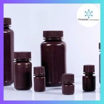 Chai nhựa nâu HDPE miệng rộng 500ml