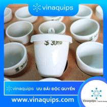 Chén sứ thí nghiệm kèm nắp, hãng onelab, dụng cụ dùng trong phòng thí nghiệm