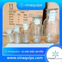 Chai thủy tinh trắng miệng rộng nút mài 1000ml